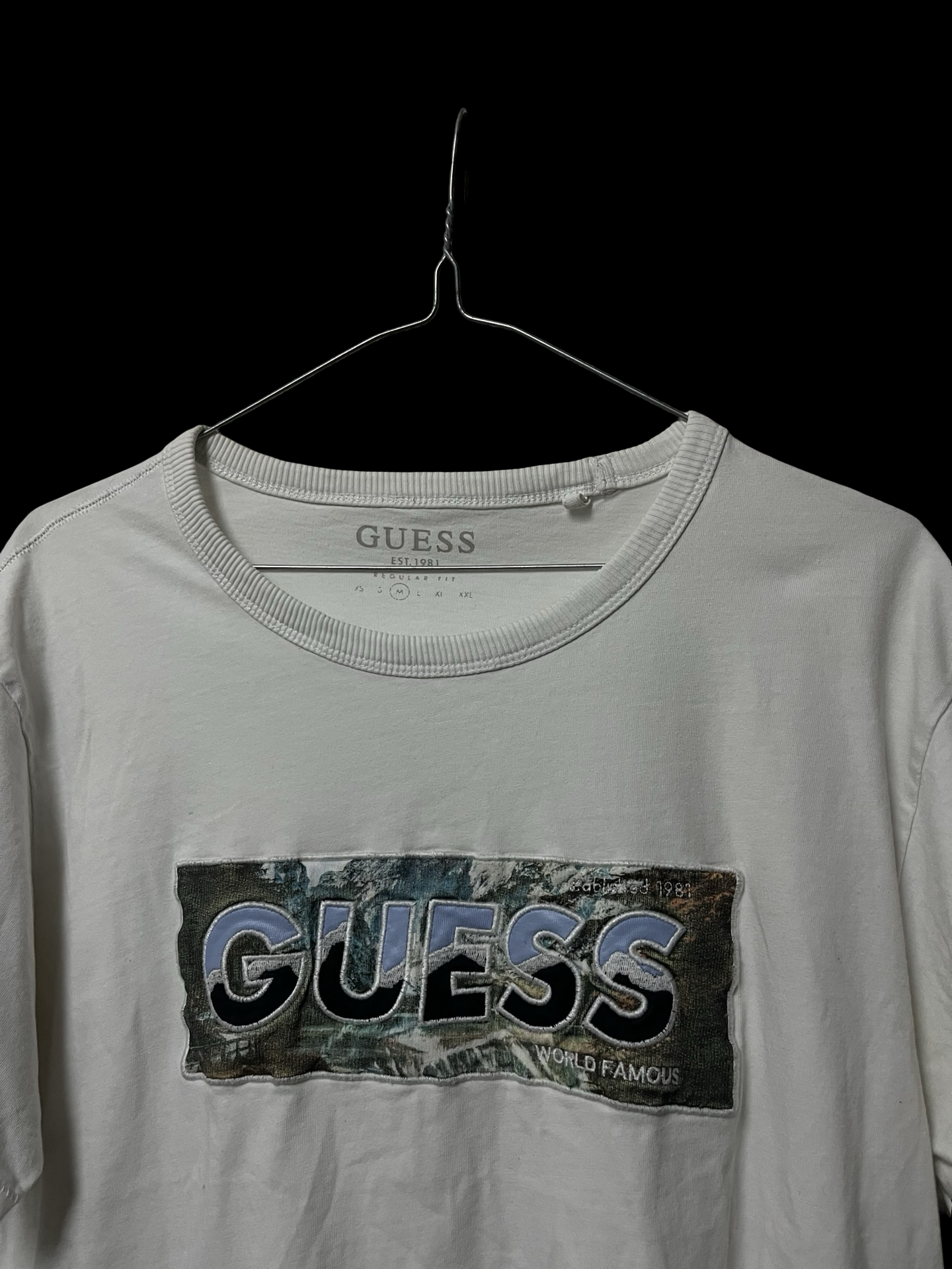 GUESS Spell Embroidered Logo Tee
