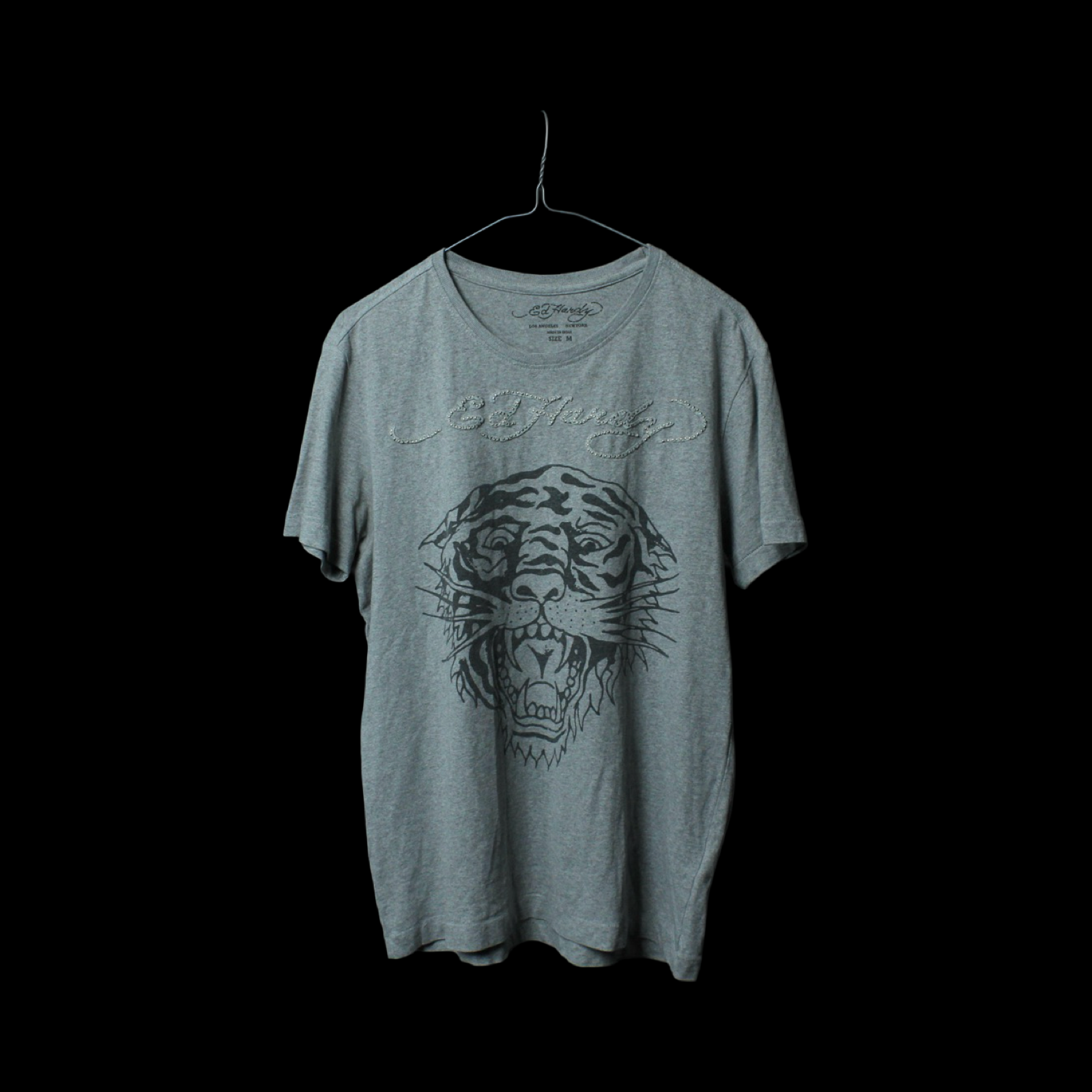 ED HARDY Tiger Studded Tee