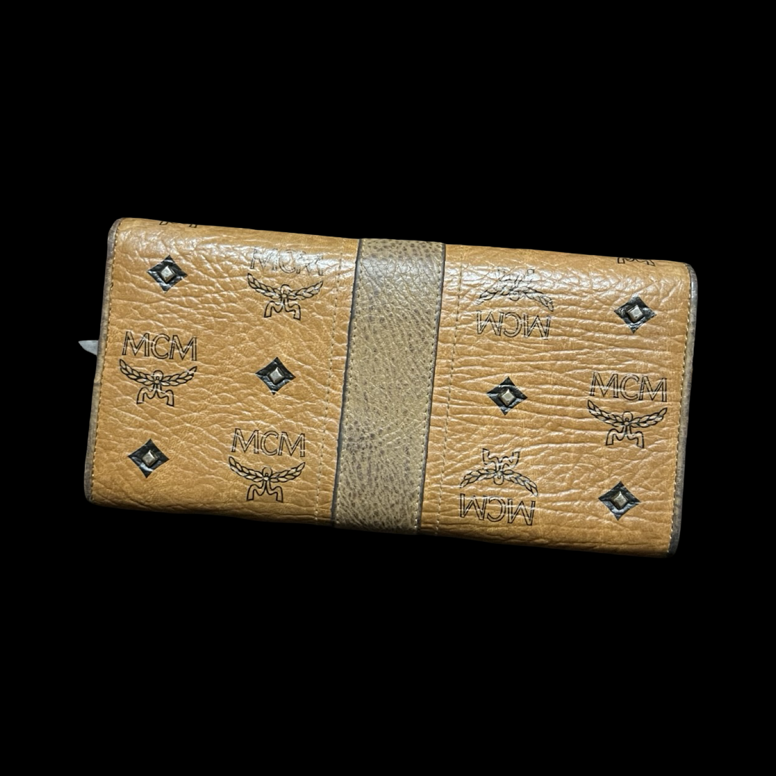 Vintage MCM Cognac Visetos Continental Wallet