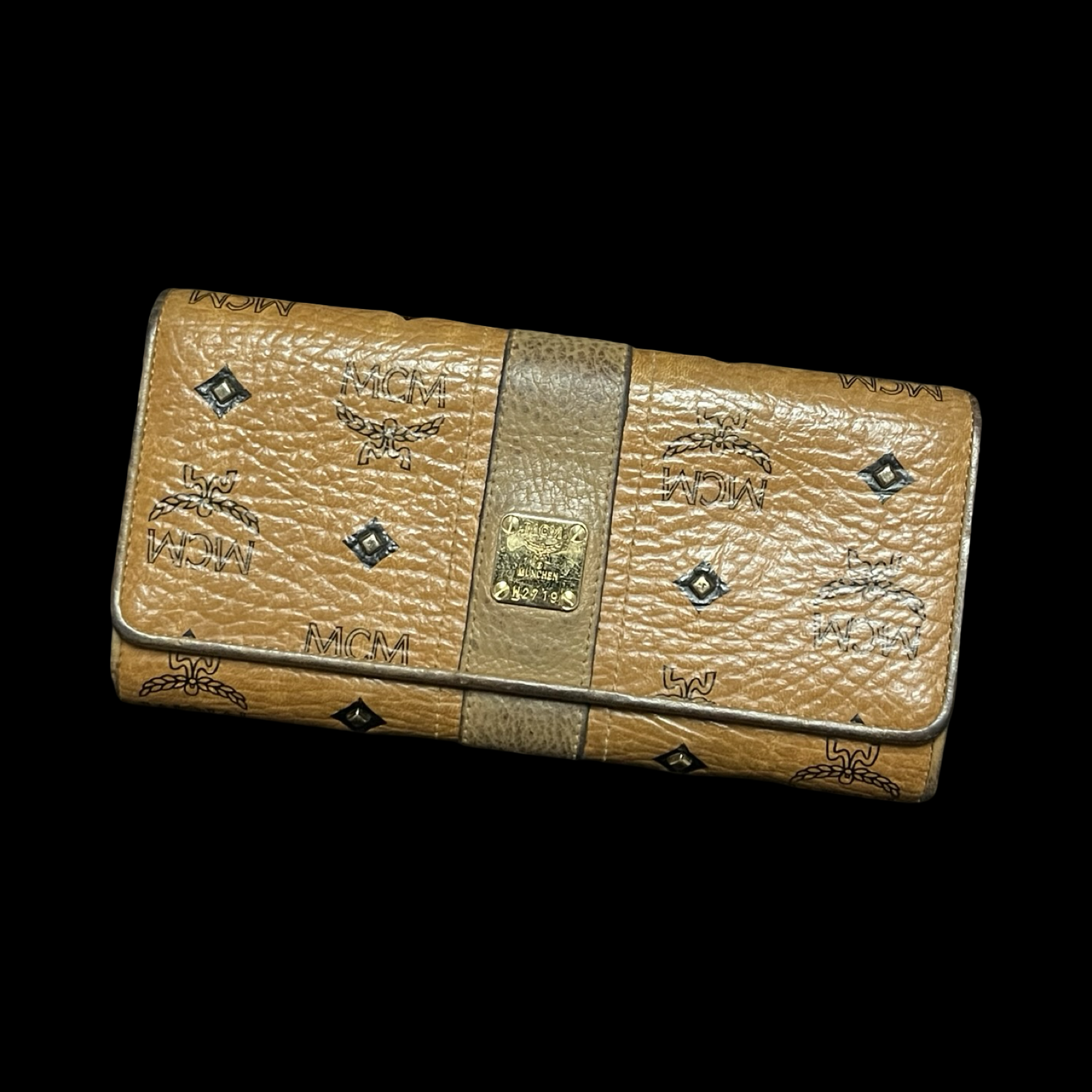 Vintage MCM Cognac Visetos Continental Wallet