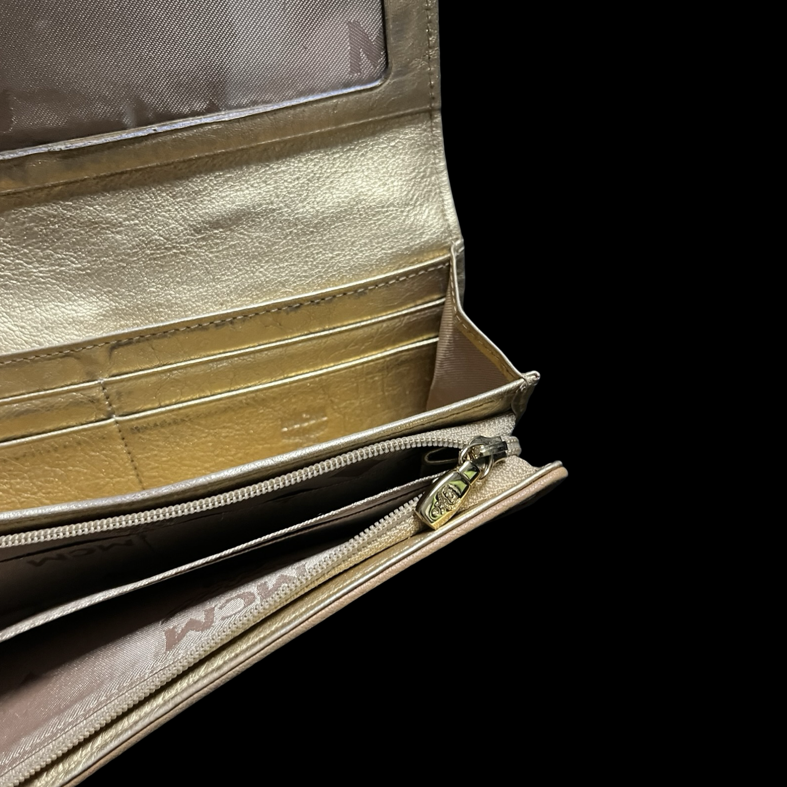 Vintage MCM Cognac Visetos Continental Wallet