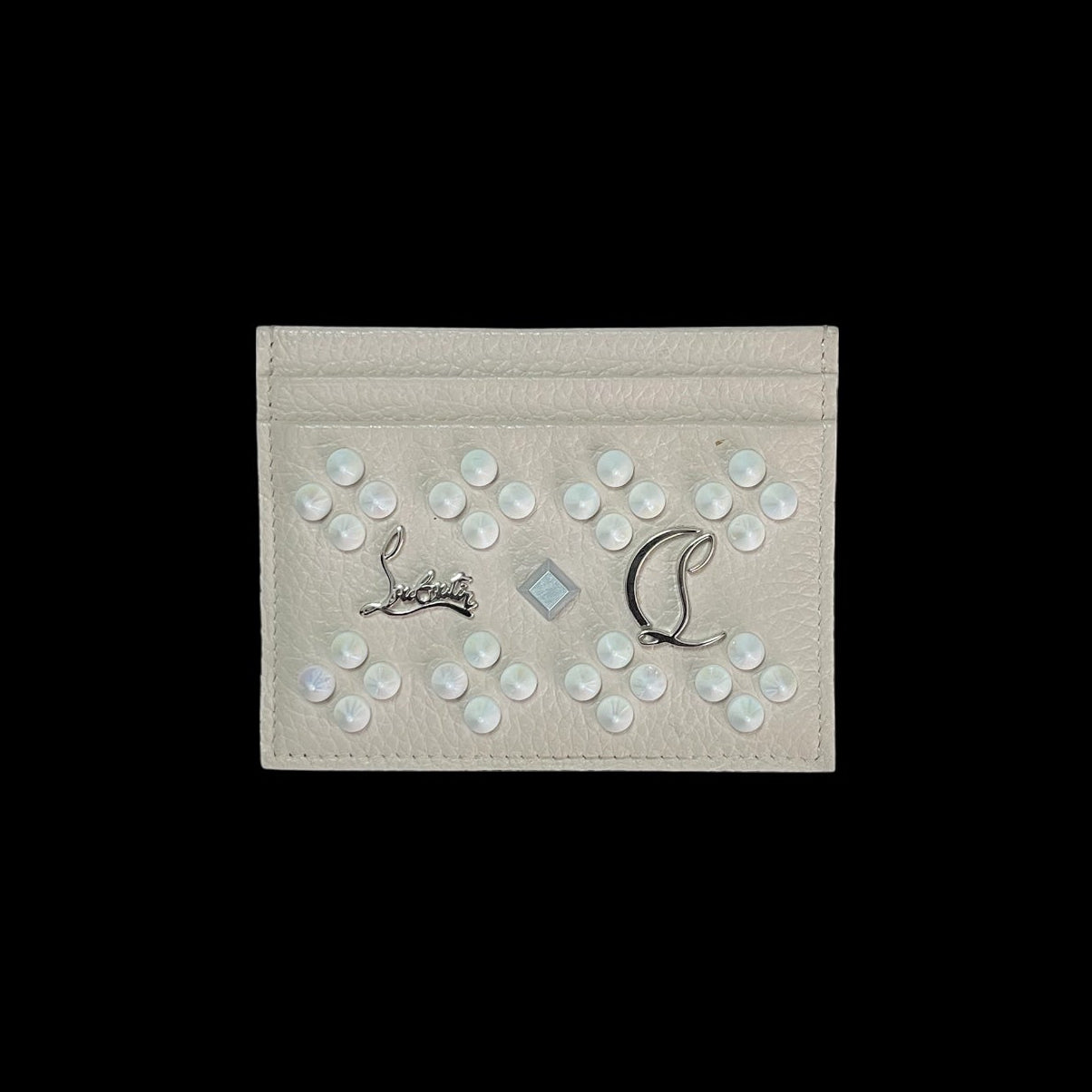 CHRISTIAN LOUBOUTIN Studded Kios Loubinthesky Card Holder