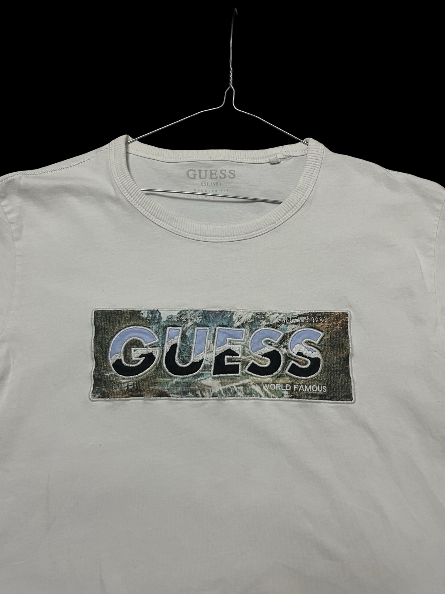 GUESS Spell Embroidered Logo Tee