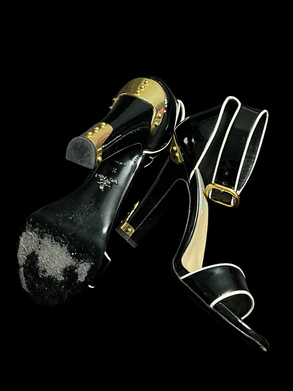 PRADA Patent Leather Mules